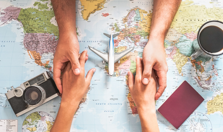 Couple Planning a Trip